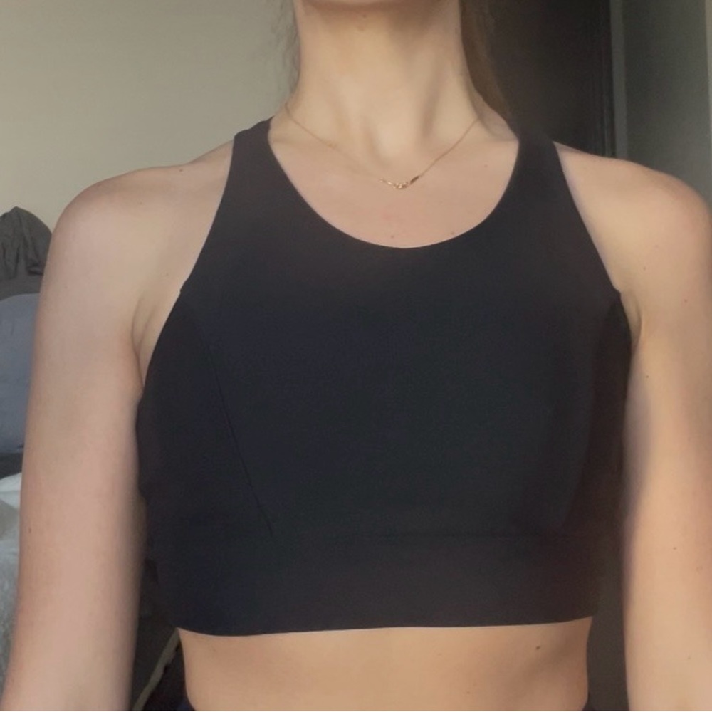 Savvy Black High Neck Sports Bra
